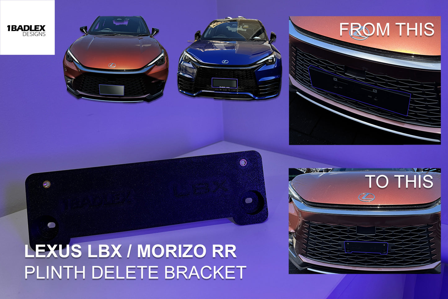 Front Slim plate holder for Lexus LBX / LBX RR