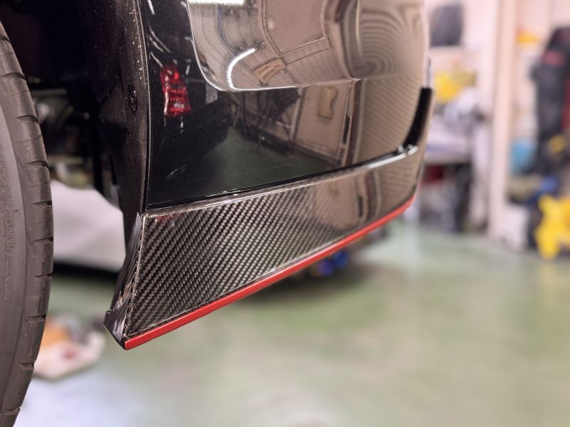 LEMS Dry carbon fiber rear bumper spoiler set for LC (Ver.1)