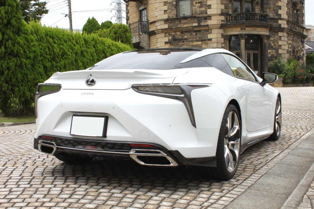 LEMS Dry carbon fiber rear bumper spoiler set for LC (Ver.1)