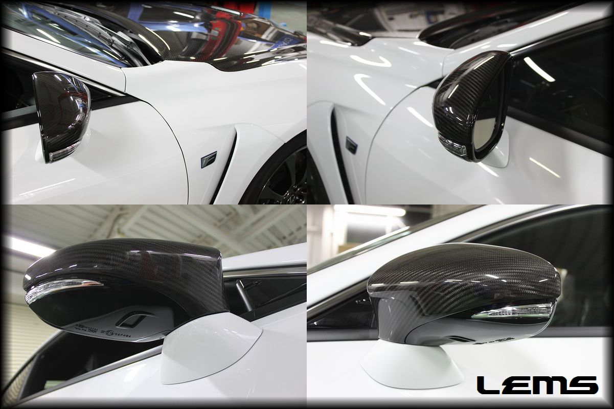 Lems Dry Carbon Door Mirrors for Pre-MC, OEM Replacement Model, Left and Right Set