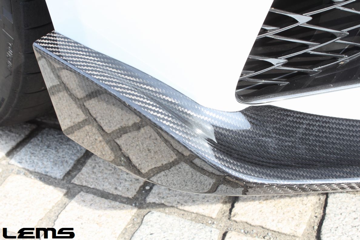 Lems RCF Dry Carbon Front Spoiler Ver1 for Pre-MC, Left and Right Set
