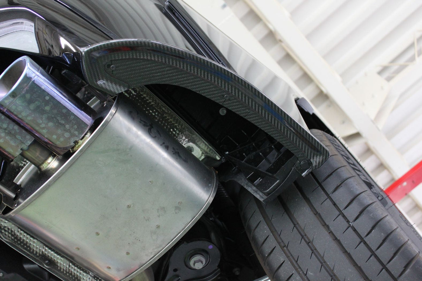 Lems RCF Dry Carbon Rear Under Splitter (left and right set) for after MC