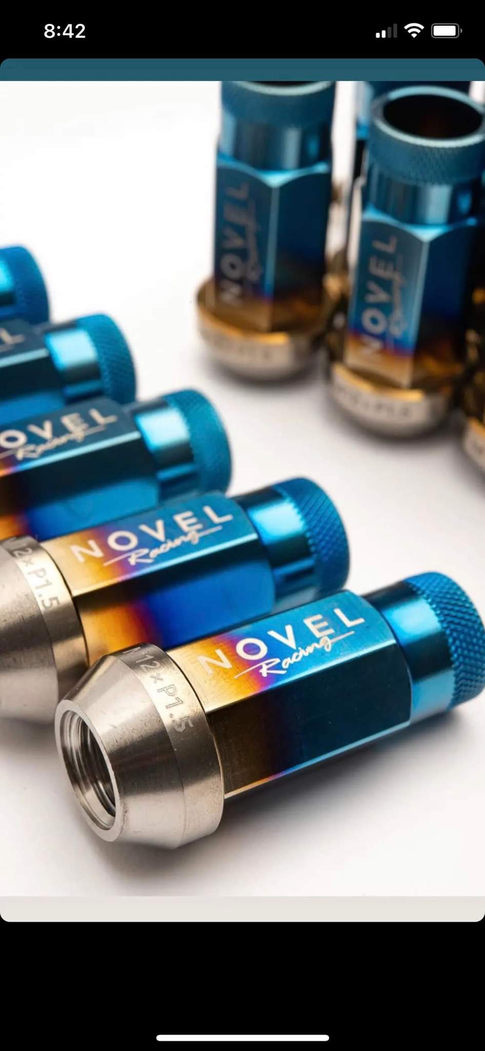 Novel Racing Titanium wheel nuts