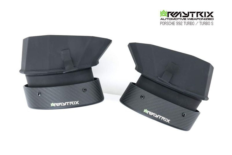 Porsche 992 Turbo / Turbo S Dual Carbon Exhaust tips *Sports Rear Bumper*(2020-Present)