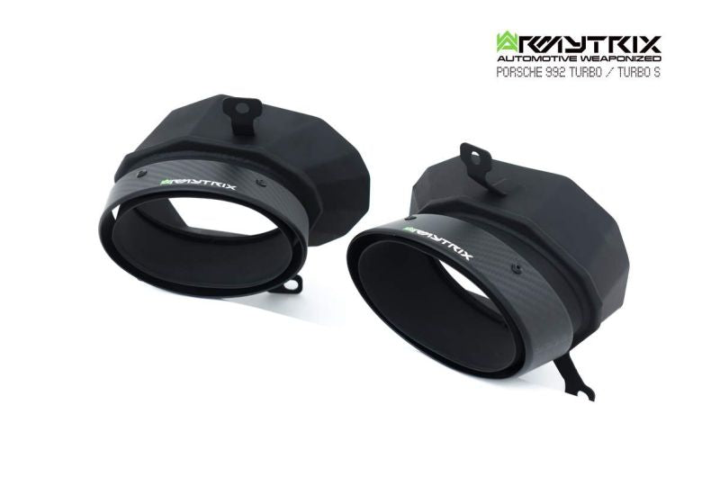 Porsche 992 Turbo / Turbo S Dual Carbon Exhaust tips *Sports Rear Bumper*(2020-Present)