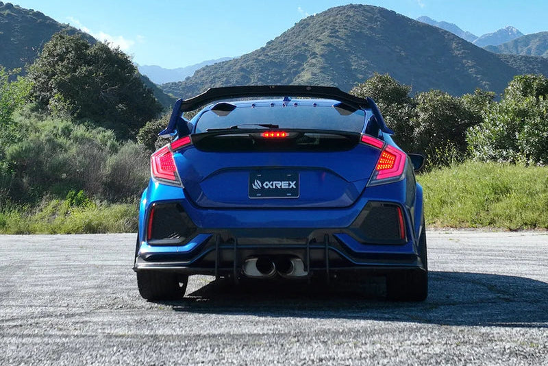 Honda Civic Hatchback NOVA-Series Prismatic LED Tail Lights Black Smoke 2016-2021