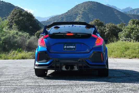 Honda Civic Hatchback NOVA-Series Prismatic LED Tail Lights Black Smoke 2016-2021