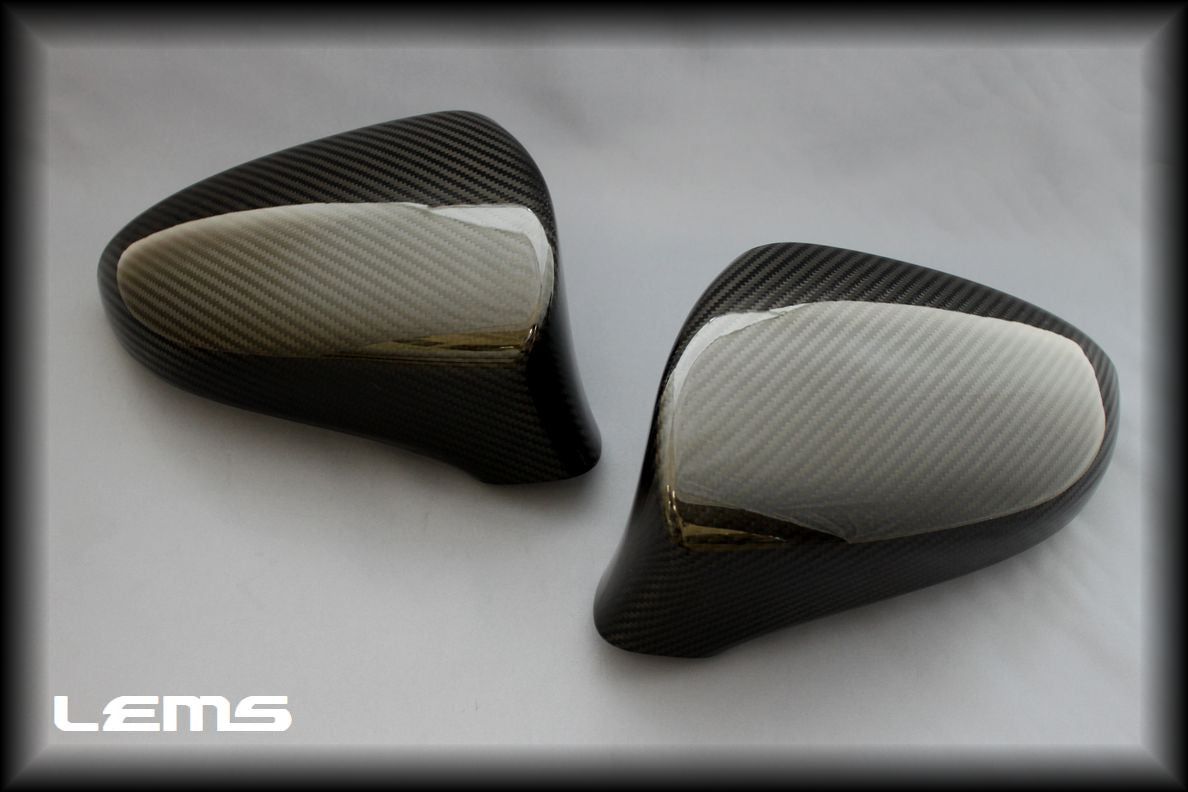 Lems Dry Carbon Door Mirrors for Pre-MC, OEM Replacement Model, Left and Right Set