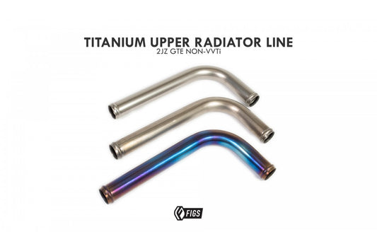 FIGS TITANIUM UPPER RAD HARD LINE FOR TOYOTA 93-98 SUPRA W/ 1JZGTE 2JZGTE