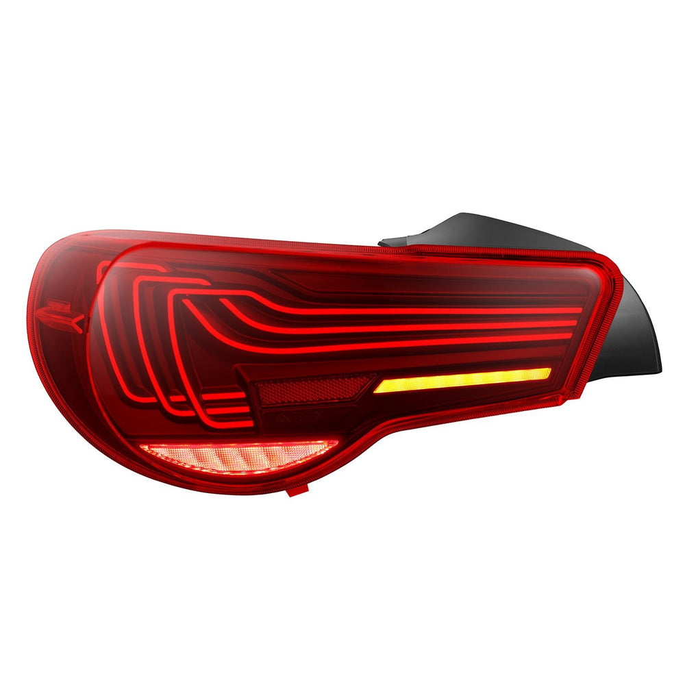 AlphaRex CSL Laser Style LUXX-Series LED Tail Lights for Toyota 86 / Subaru BRZ 2012–2020 – Black Smoke / Black Clear / Vivid Red