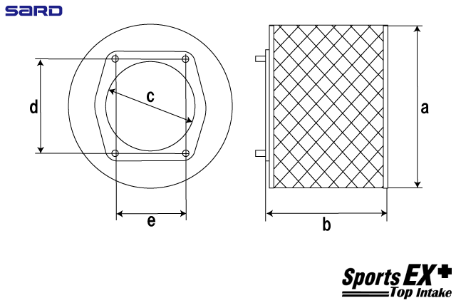 Sard Racing Sports EX + Filter (pod style) Filter only