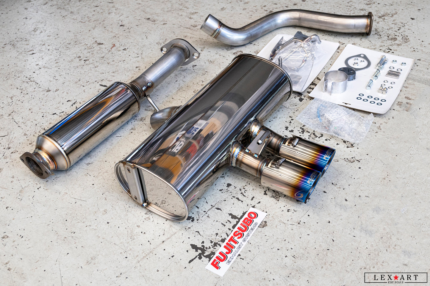 GR Corolla GROW Design x Fujitsubo Exhaust System Muffler For GR Corolla
