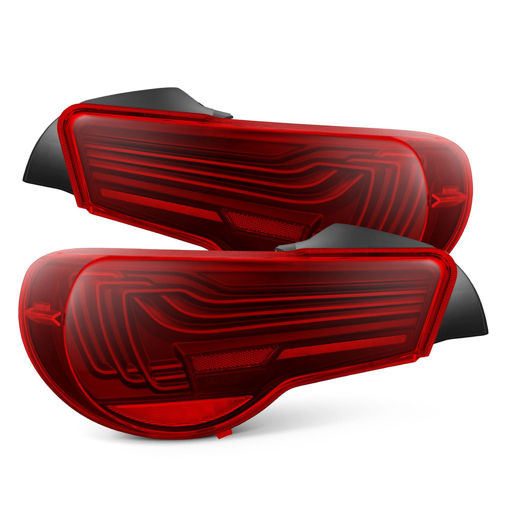 AlphaRex CSL Laser Style LUXX-Series LED Tail Lights for Toyota 86 / Subaru BRZ 2012–2020 – Black Smoke / Black Clear / Vivid Red