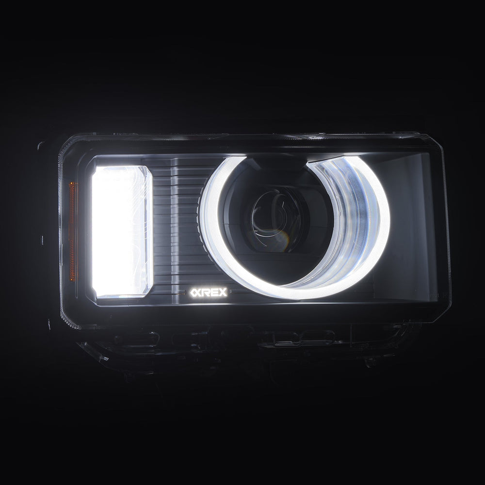 AlphaRex Heritage-Edition LED Projector Headlights for Toyota LandCruiser Prado 250 2024–2026 – Black