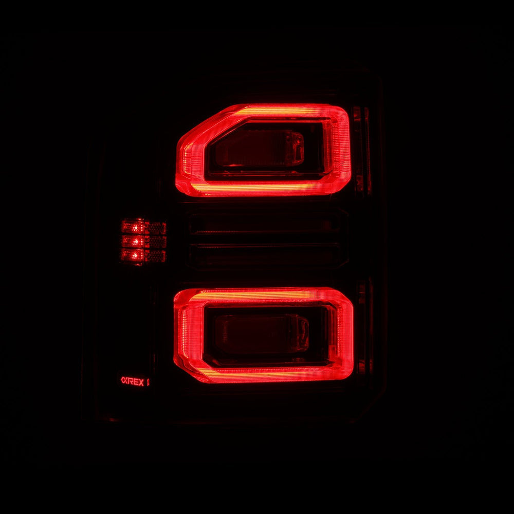 AlphaRex NOVA-Series Prismatic LED Tail Lights for Toyota LandCruiser Prado 250 2024–2026 – Black Smoke / Black Clear