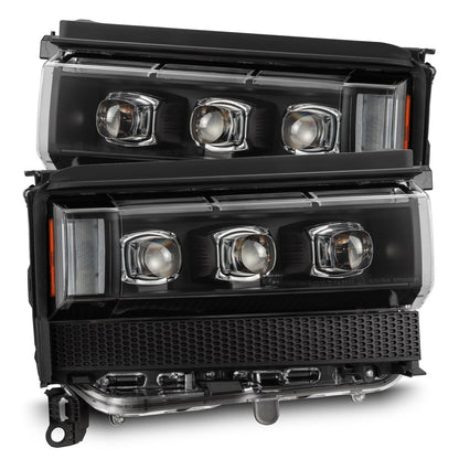 AlphaRex NOVA-Series LED Projector Headlights for Toyota LandCruiser Prado 250 2024–2026 – Black / Alpha-Black