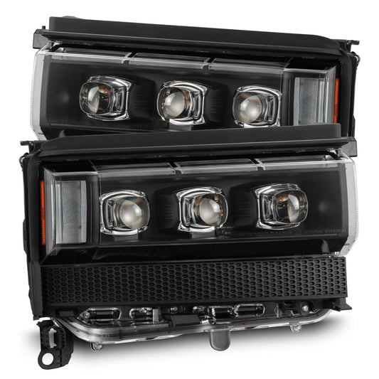 AlphaRex NOVA-Series LED Projector Headlights for Toyota LandCruiser Prado 250 2024–2026 – Black / Alpha-Black