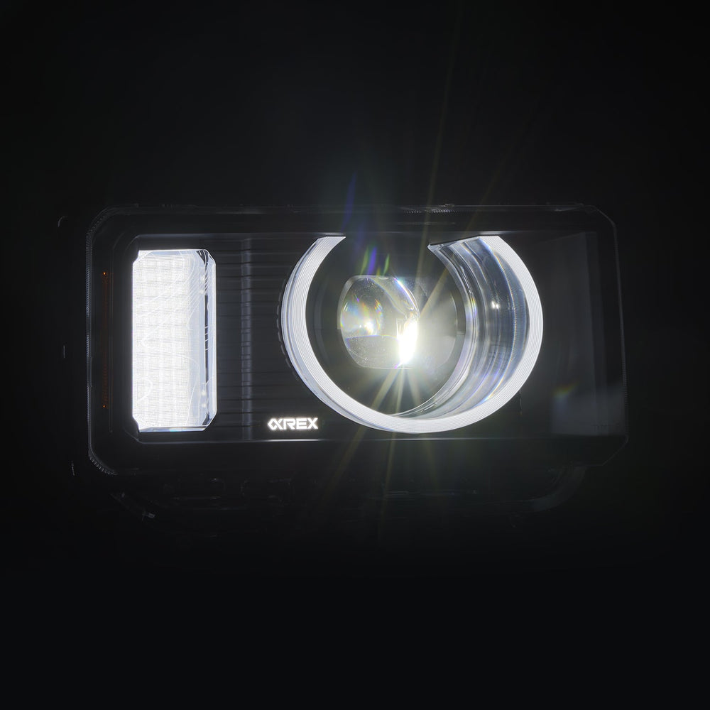 AlphaRex Heritage-Edition LED Projector Headlights for Toyota LandCruiser Prado 250 2024–2026 – Black