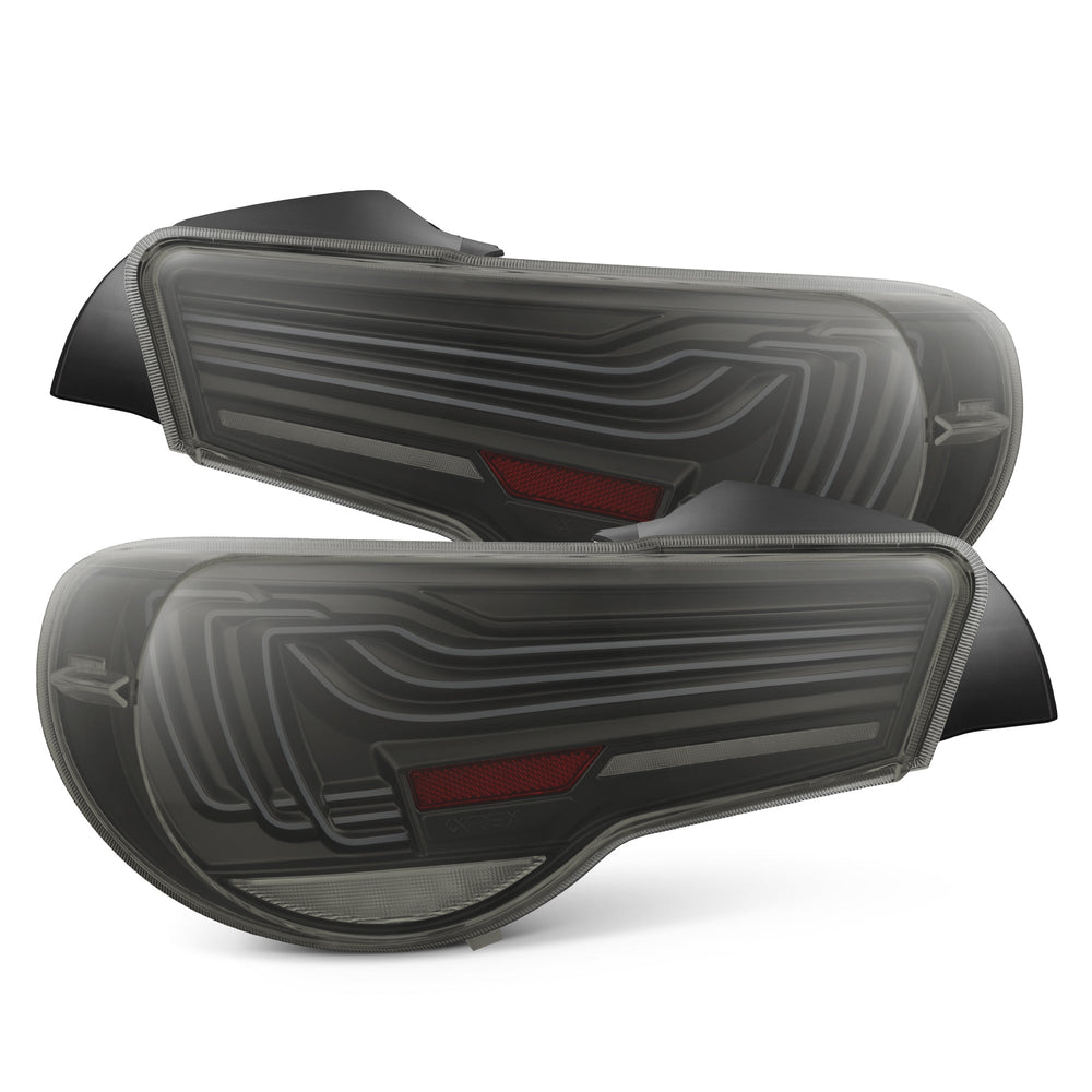 AlphaRex CSL Laser Style LUXX-Series LED Tail Lights for Toyota 86 / Subaru BRZ 2012–2020 – Black Smoke / Black Clear / Vivid Red
