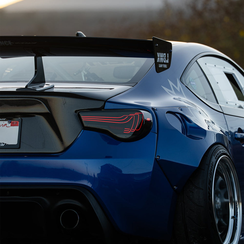 AlphaRex CSL Laser Style LUXX-Series LED Tail Lights for Toyota 86 / Subaru BRZ 2012–2020 – Black Smoke / Black Clear / Vivid Red