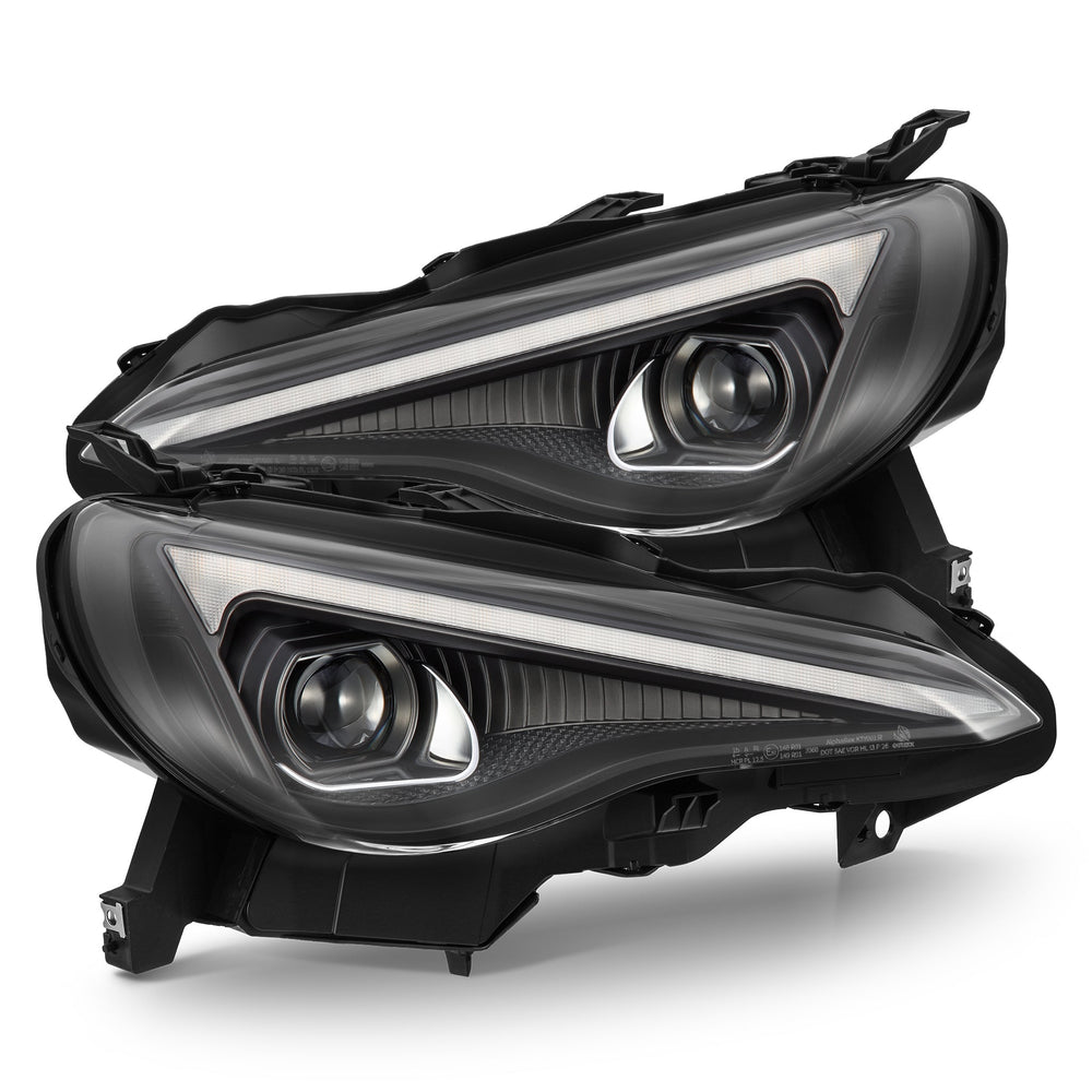 AlphaRex LUXX-Series LED Projector Headlights for Toyota 86 / Subaru BRZ 2012–2020 – Black / Alpha-Black