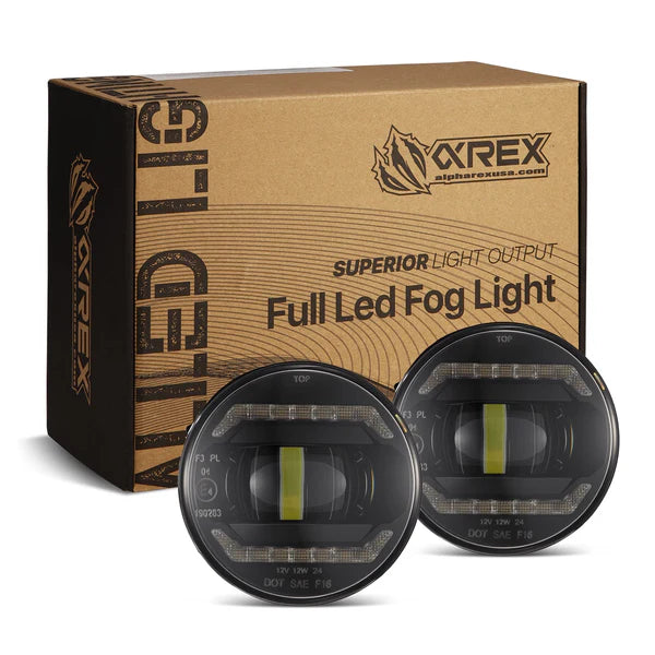Alpharex Universal Dual Color LED Projector Fog Lights